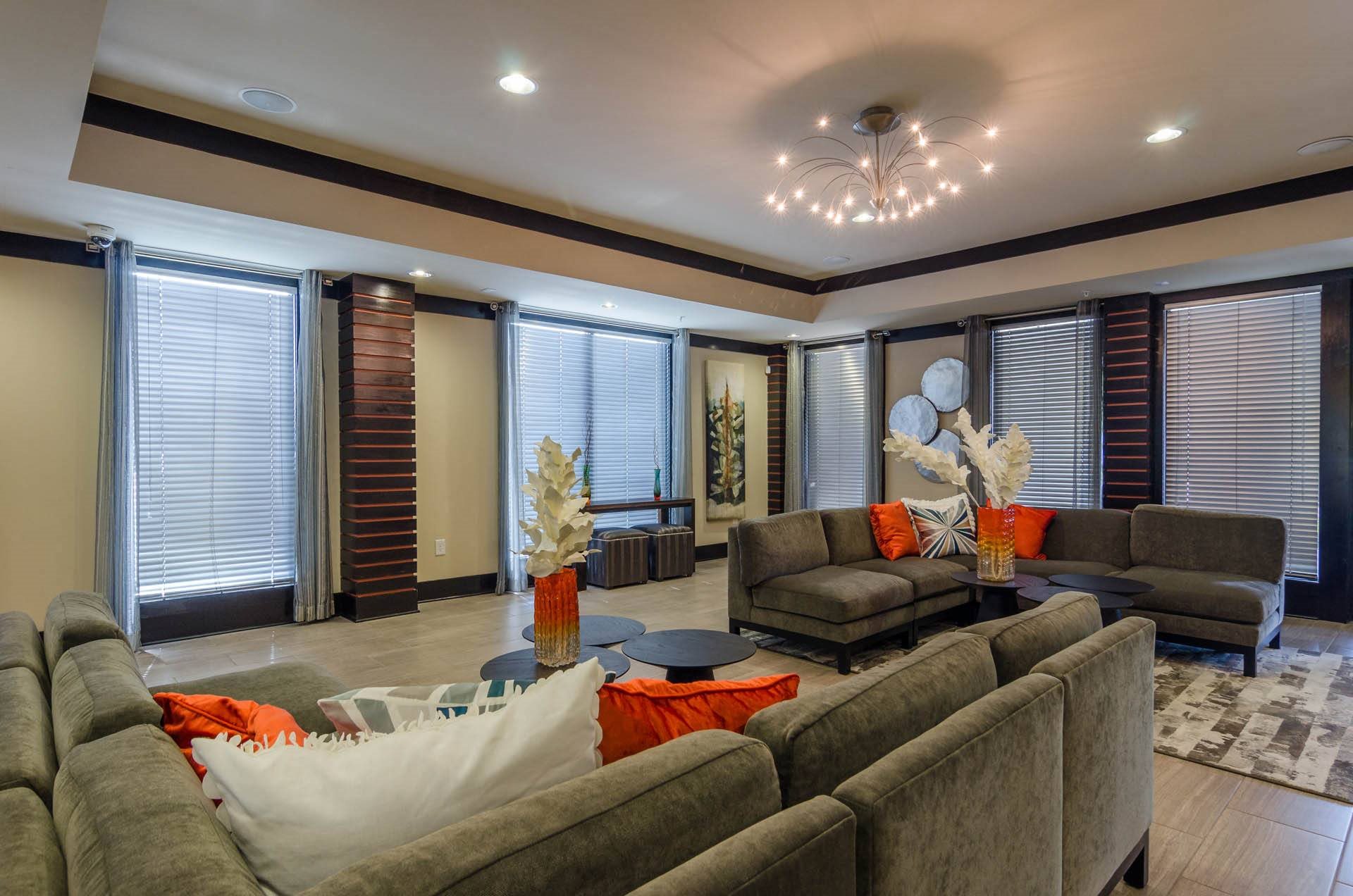 Community Social Space Community Social Space with ample seating at Asley Auburn Pointe in Atlanta, GA